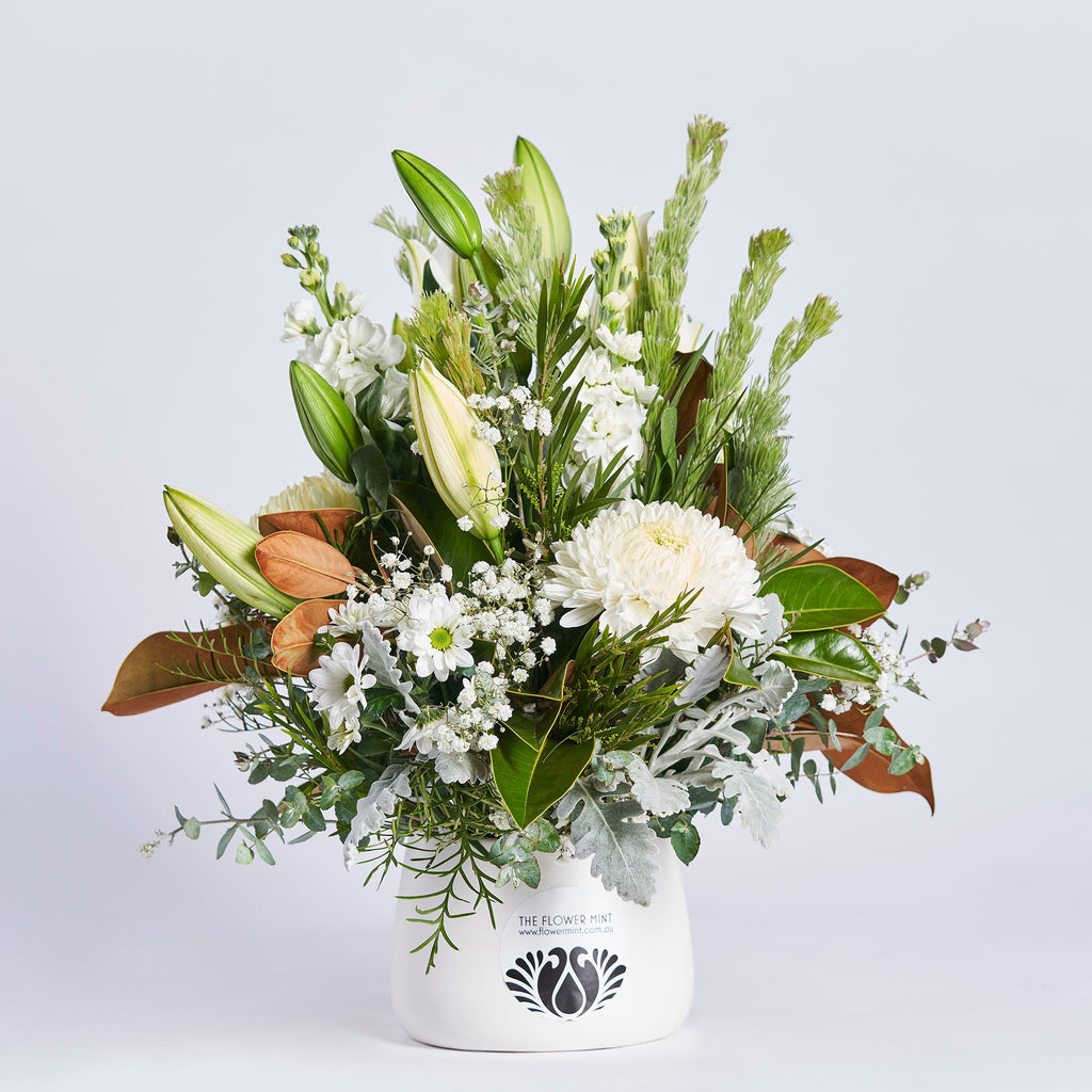 Ceramic White l Flower Mint l Bendigo Florist