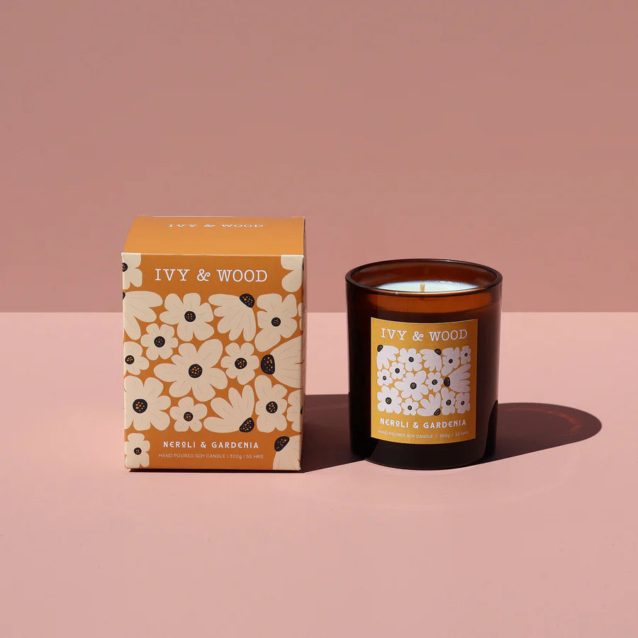 Ivy & Wood Nerolia and Gardenia Candle l  Flower Mint l Bendigo Florist